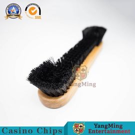 Hand - Held Casino Game Accessories Poker Table Layout Wood Color Roulette Wheel Cloth Dust Cleaning Brush