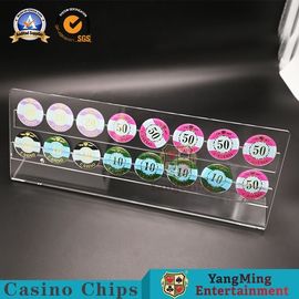 Roulette Wheel Baccarat Table Chips Holder 40mm Diameter Round Chips Display 16PCS