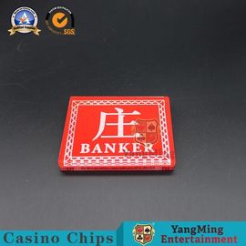 Banker Player Baccarat Gambling Table Wins Dealer Marker Crystal Red Blue Color