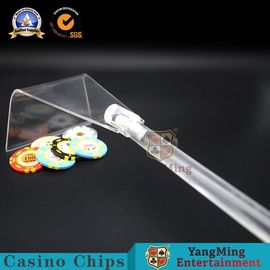 Full Transparent Casino Game Accessories Acrylic Poker Chips Rake / Plastic Telescopic Disassembly Gambling Chips Rake