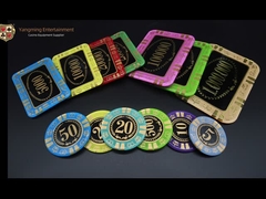Het acrylcrystal casino poker chips with-Patroon van de het Schermdruk