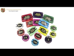 Baccarat Dragon Tiger Casino Poker Chips Customized Acryl Heet Gouden Tiger With UV