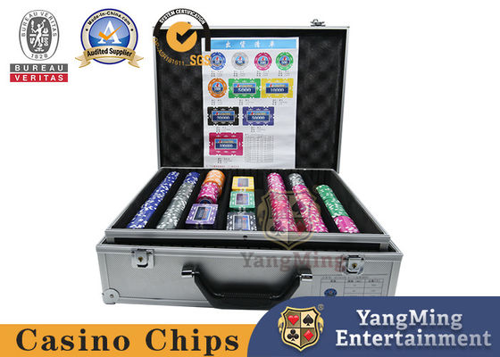 Clay ABS Iron Core  Ceramic Poker Chips Set With Case American