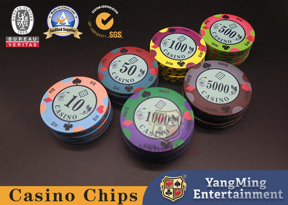 kopen 10g club Aangepast Texas Poker Blackjack Desk Table Ceramisch Chips Available voor Aanpassing online vervaardiging