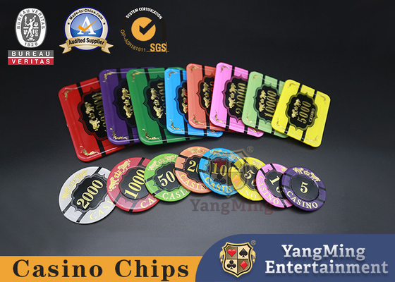 kopen 40mm Douanepook Chip Set Casino Table Baccarat Dragon Tiger Acrylic Crystal Gold Plated online vervaardiging