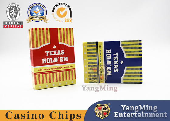 kopen 63 verhinderen X 88 Mm het Bedriegen de Rode en Blauwe Dubbele Kleur van Casinospeelkaarten online vervaardiging