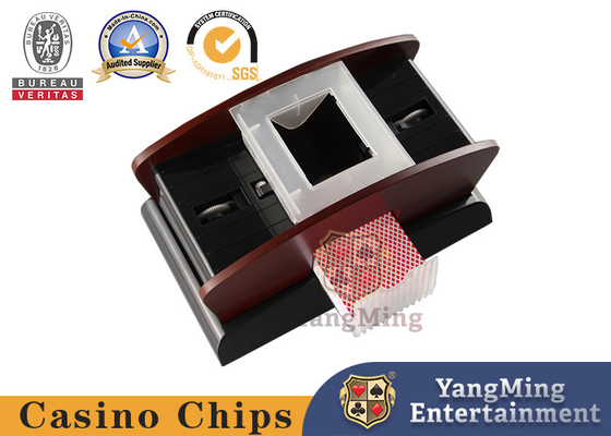 kopen Batterij Enkele Poker Shuffle Machine Houten Materiaal Texas Poker Tafel Shuffle Machine online vervaardiging