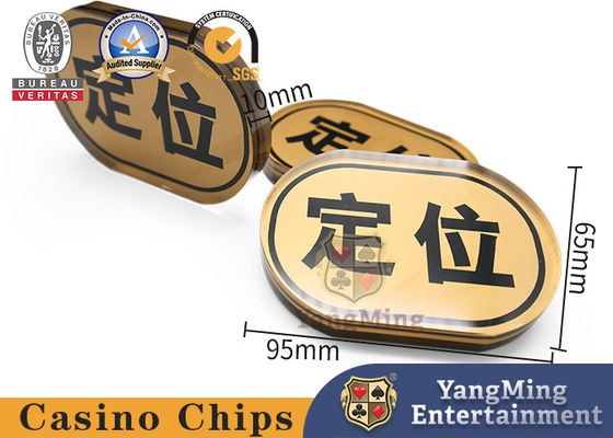 kopen Goud Oval Positioning Card International Bull Poker Table Game Accessoires Op maat online vervaardiging