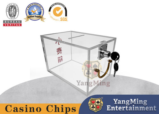 kopen Gepersonaliseerde Acryl Tip Box Draagbare slotbare Poker Table Game Transparante Dealer Carrier online vervaardiging