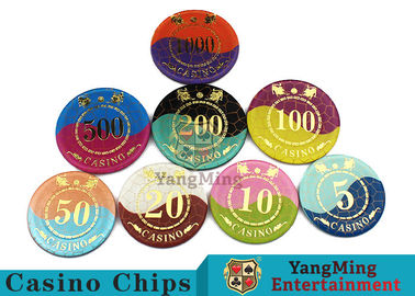 kopen Crystal Acrylic Casino Poker Chips, Mesh Bronzing Silkscreen Custom Casino-Spaanders online vervaardiging