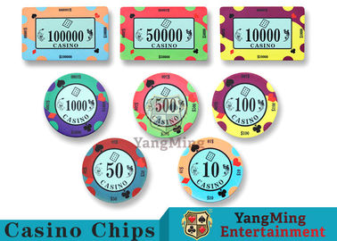 kopen 40 / 43mm Gedrukte Ontwerp van het Diameter het Ceramische Casino Chips Bright Colors With Custom online vervaardiging