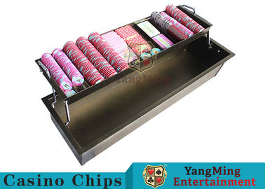 kopen 2 - Van het het Metaalcasino van het laagbrons de Beschermingsslot van Chip Tray Thick Solid With Security online vervaardiging