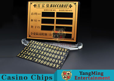 kopen Van het de Lijst het Zuivere Koper van de baccaratpook Teken van het Vermaakbet card casino table limit Materiële met Magneet het Plakken online vervaardiging