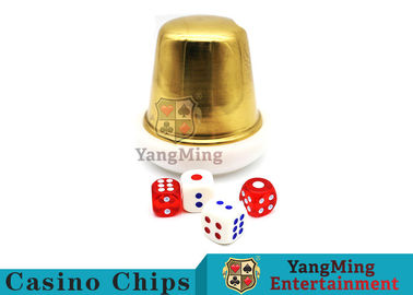 kopen Baccarat van Macao wijdde Acryl van de Plaatsi BO van de Handelaarsknoop van de de Pooklijst de Spelentoebehoren Gokkend Gouden Metaal dobbelt Kop online vervaardiging