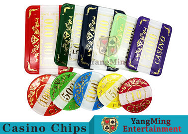 kopen Aangepast de Drukembleem van de casinostijl Genummerd Pook Chip Set Bright Color With online vervaardiging