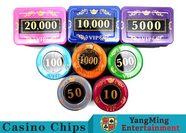kopen 730 PCs Geplaatst die Crystal Screen Style Roulette Chip/Pookspel in Aluminiumgeval wordt geplaatst online vervaardiging