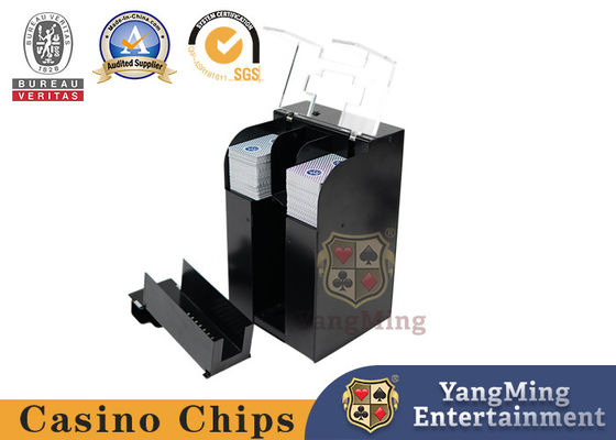 kopen Op maat gemaakte elektrische zwarte kaarten shuffler 8 paar Texas Hold'Em poker kaarten shuffler online vervaardiging