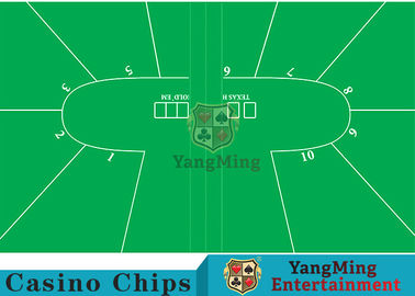 kopen Texas Holdem Standard Casino Table-Lay-out Groen met 100%-Polyesterstof online vervaardiging
