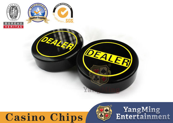 kopen Zwart Acryl dealer Texas Poker Table Game Dubbelzijdig gegraveerde Positiekaart online vervaardiging