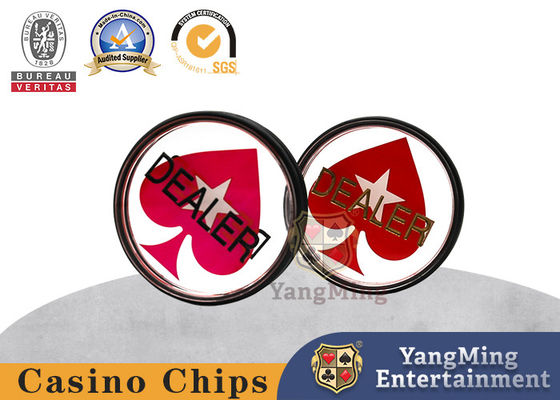 kopen Transparante acryl positionering kaart dealer merk Texas Hold'Em Kaart spel Ronde gravure online vervaardiging