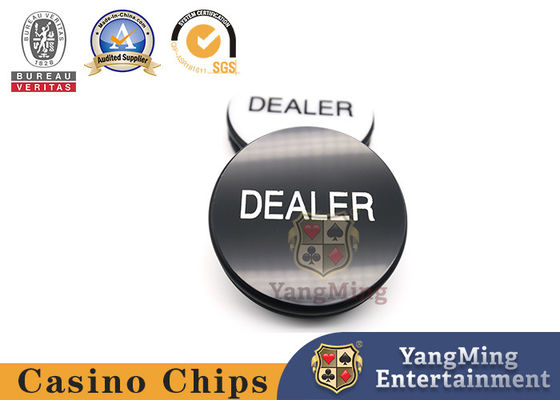 kopen Zwart en wit Texas Dealer Plastic ABS Dubbelzijdig gesneden pokertafel spel online vervaardiging