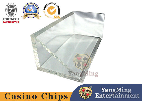 kopen Driehoekig afvalpapierdoosje doorzichtig acryl zwart jack 8-deck poker spel tafel kaartdoosje online vervaardiging