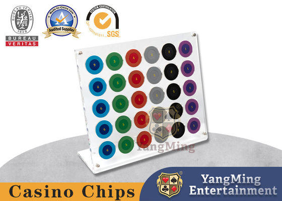 kopen Nieuw volledig transparant 30-stuk poker chip rack ronde chip casino tafel chip rack online vervaardiging