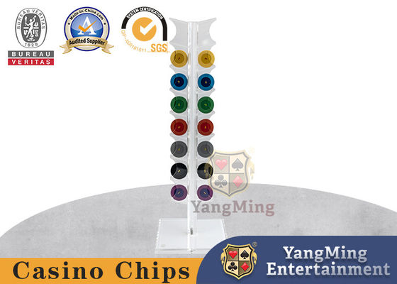 kopen 16 Verticale Chip Display Stand met transparante acryl ontwerp 40mm Ronde Poker Chips online vervaardiging