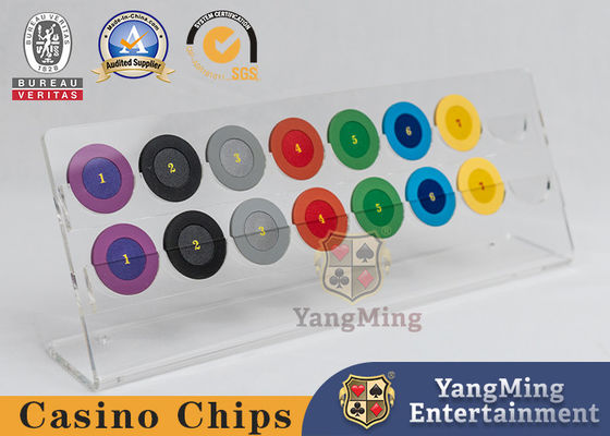 kopen Casino Transparent Chip Rack 16 Ronde Texas Hold'Em Chips Munten Acryl Display Rack online vervaardiging