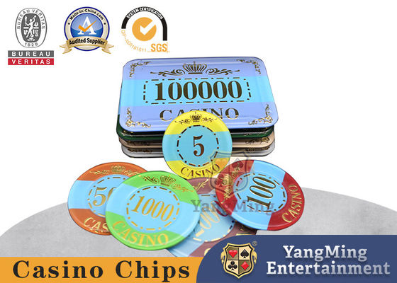 kopen Baccarat Texas Hoogtemperatuur Goudgeplatte Acrylic Crystal Anti-Falsificatie Chips online vervaardiging