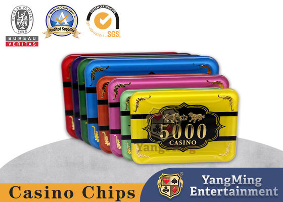 kopen Custom Casino Table Baccarat Dragon Tiger Acryl Crystal Gold Plated Poker Chips Munten online vervaardiging