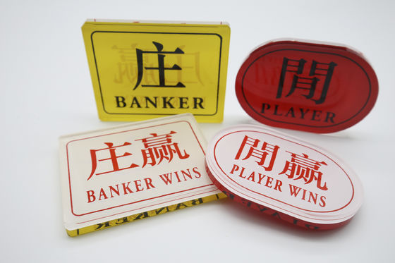 kopen Crystal Acrylic Betting Board Baccarat Casino Tafelspel Rood Geel Speler Banker online vervaardiging