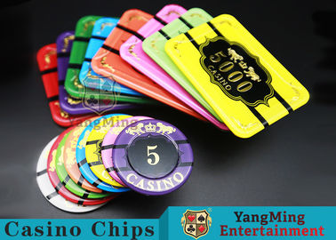 kopen Crystal Acrylic Tiger Image Casino-Pook Chips Round 40/45/50mm online vervaardiging