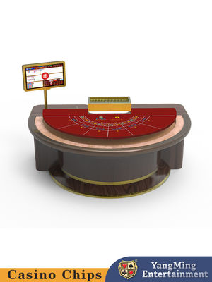 kopen Gepersonaliseerde Baccarat Lucky Six Casino Game Poker Table Halve ronde Kaart Spel Casual Schaken Tafel online vervaardiging