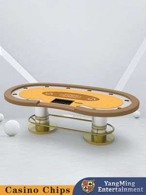 kopen Nieuw product lanceert 10-speler Metal Bar Protector Texas Hold'em Poker Table Club Casino Table Poker Game Table online vervaardiging