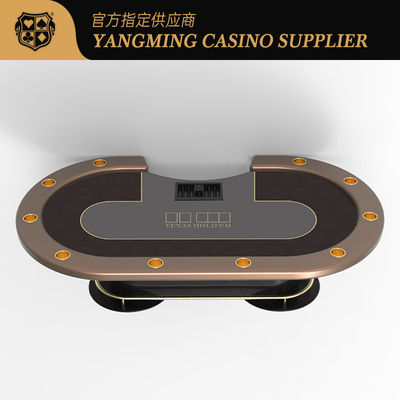 kopen Groothandel Op maat gemaakte Oval Treadle Texas Hold'Em Poker Table Casino Entertainment Casual Gaming Poker Tables online vervaardiging