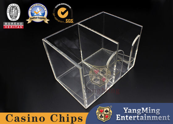 kopen Hoge kwaliteit transparante dikke acryl 8 paar van Solitaire afval kaart doos fabrikanten ontwerpen en aanpassen poker tafel spel accessoires online vervaardiging