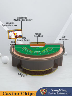kopen Luxe houten pokertafel halfcirkelvormig treadle baccarat tafel Zuidoost-Aziatische stijl pokertafel online vervaardiging