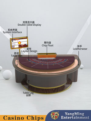 kopen Gepersonaliseerde poker tafel van massief hout halfcirkelvormig treadle Texas Baccarat poker spel tafel online vervaardiging