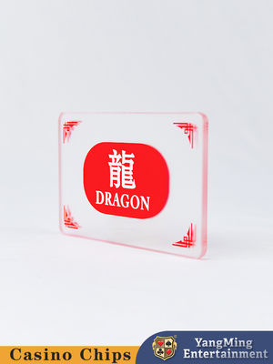 kopen Het nieuwe Ontwerp Dragon Tiger Positioning Card Red Blue berijpte het Acrylspel van de Pooklijst online vervaardiging