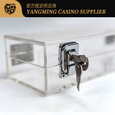 kopen Slot Casino Poker Chip Box 100 Yard 50mm Gaming Chip Tray met beveiligingssleutel online vervaardiging