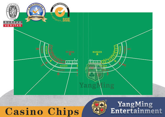 kopen Baccarat Layout voor 7 - Speler Poker Casino Fold Waterdicht Tafel Layout Groene Kleur online vervaardiging