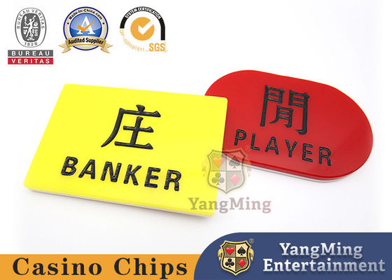 kopen Gokken Pokertafel BANKIER SPELER Knop Baccarat Casinotafel Blanco Merkteken online vervaardiging