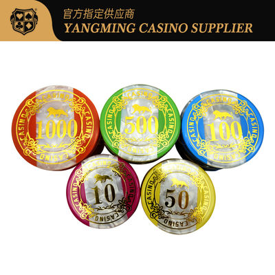 kopen Hoogwaardige Acryl Drievoudige Kleur Chip Code Set Casino Baccarat Pokertafel Spel Chip online vervaardiging