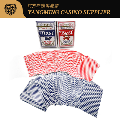 kopen High-End Blue Core Poker Cards Texas 280g Rood Blauw Baccarat Club Poker Kaarten online vervaardiging