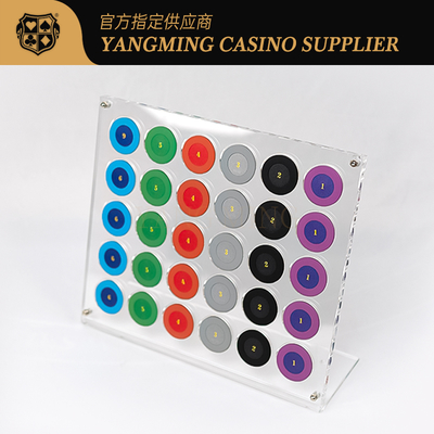 kopen Nieuw volledig transparant 30-stuk poker chip rack ronde chip casino tafel chip rack online vervaardiging