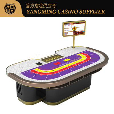 kopen 9 Spelers Baccarat Luxe Casino Pokertafel Aangepaste Patronen en Kleuren online vervaardiging