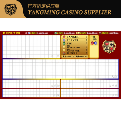 kopen Professioneel Baccarat Tafelspellen Systeem Casino Club Baccarat Software Systeem Pokertafelspellen online vervaardiging
