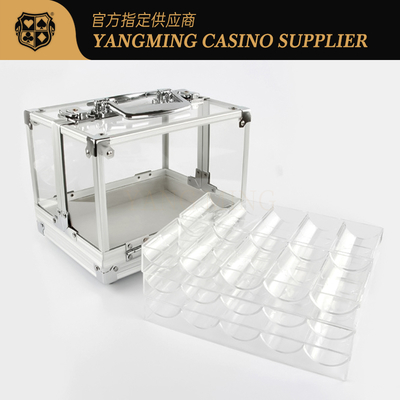kopen De nieuwe 600-capaciteit poker chip case van de fabrikant - heldere acryl opslag met 6 dieningen online vervaardiging