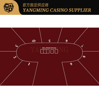 kopen Custom Texas Hold'em Poker Table Mat – 9 Player Casino Game Layout online vervaardiging